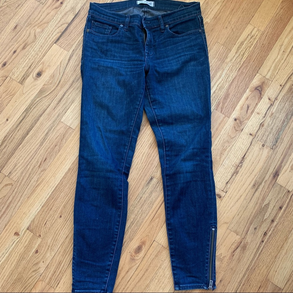 Madewell “Skinny Skinny” Zip Ankle Jeans